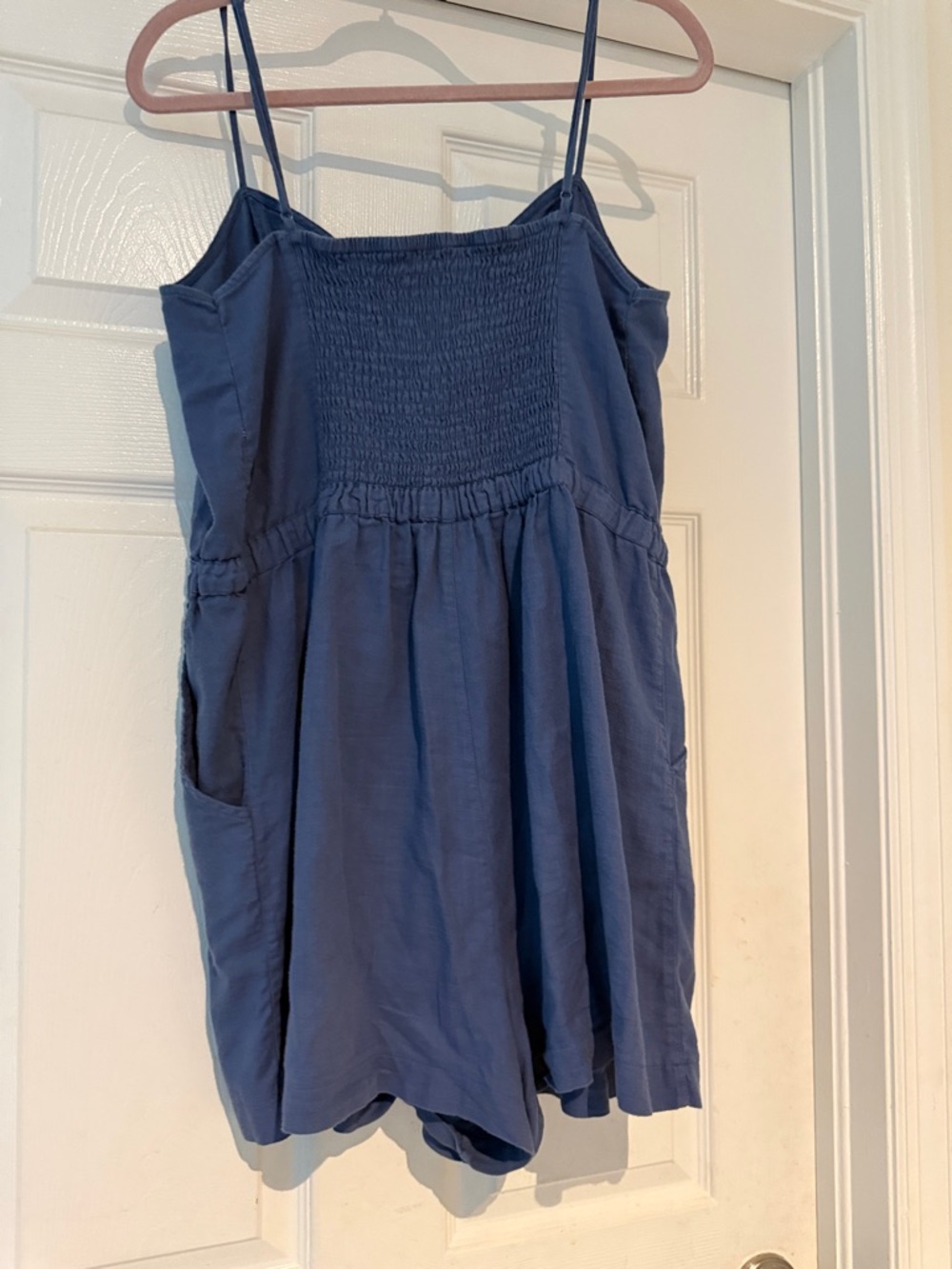 Blue Spaghetti-Strap Romper - Picture 6 of 9